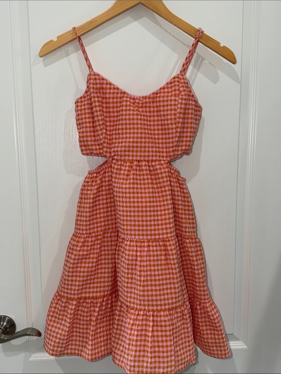 Altar'd State Dresses & Skirts - Altar’d State Gingham Sundress - Pink & orange size xxsmall NWOT